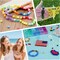 4200-Piece Pony Beads Bracelet Making Kit – 48 Colors Rainbow Kandi Beads with Letter & Number Beads, 20m Elastic Strings for DIY Jewelry & Friendship Bracelets